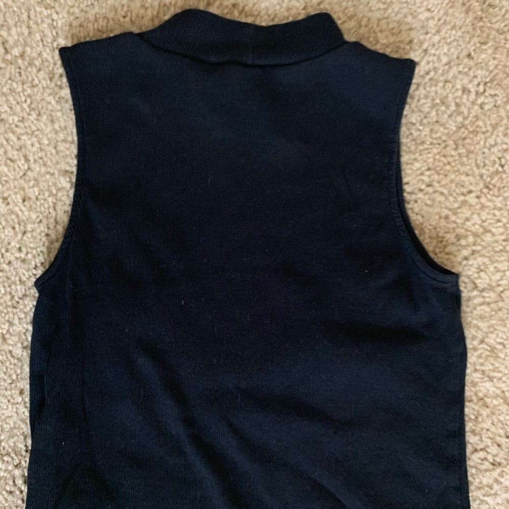 H&M Black Mock-Neck Crop Top